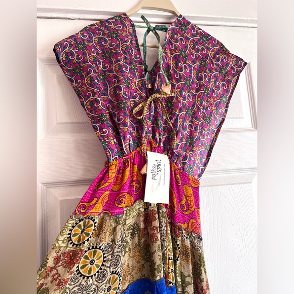 Colorful Patchwork Maxi Dress - Picture 8 of 10